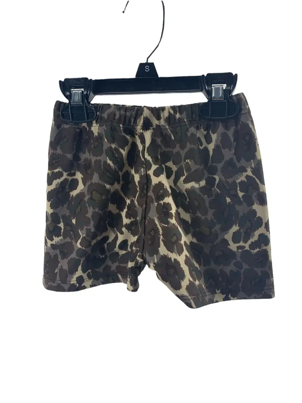 Unbranded Girls' Leopard Animal Athletic Pull-On Shorts Youth Size Medium 8/10